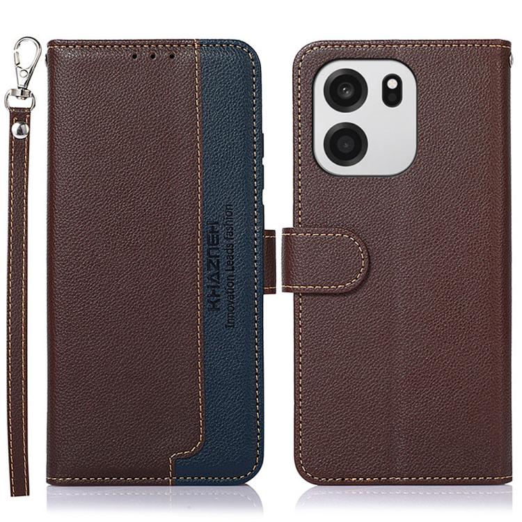 For OnePlus Turbo 6 / 6V KHAZNEH Litchi Texture Leather RFID Phone Case(Brown)