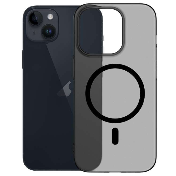 

For iPhone 14 High Transparency MagSafe Ice Fog Phone Case(Translucent Gray)