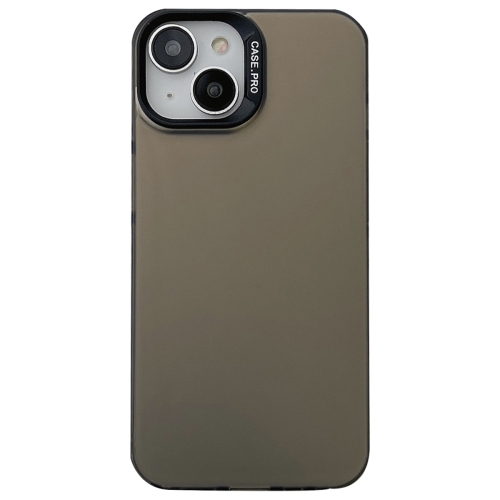 

For iPhone 14 Semi Transparent Frosted PC Phone Case(Brown)