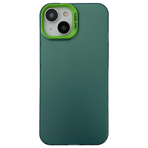 

For iPhone 14 Plus Semi Transparent Frosted PC Phone Case(Green)