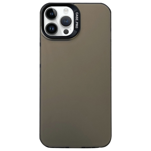 

For iPhone 14 Pro Semi Transparent Frosted PC Phone Case(Brown)