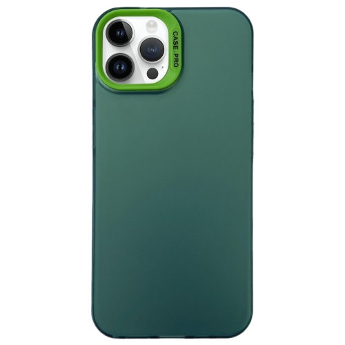 

For iPhone 14 Pro Semi Transparent Frosted PC Phone Case(Green)
