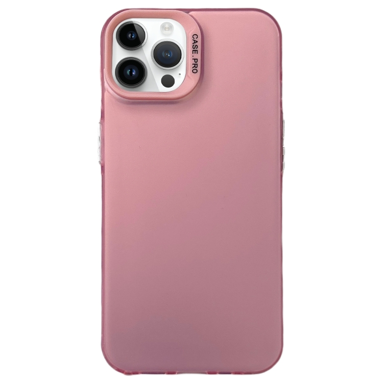 

For iPhone 14 Pro Semi Transparent Frosted PC Phone Case(Pink)