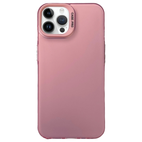 For iPhone 14 Pro Max Semi Transparent Frosted PC Phone Case(Pink)