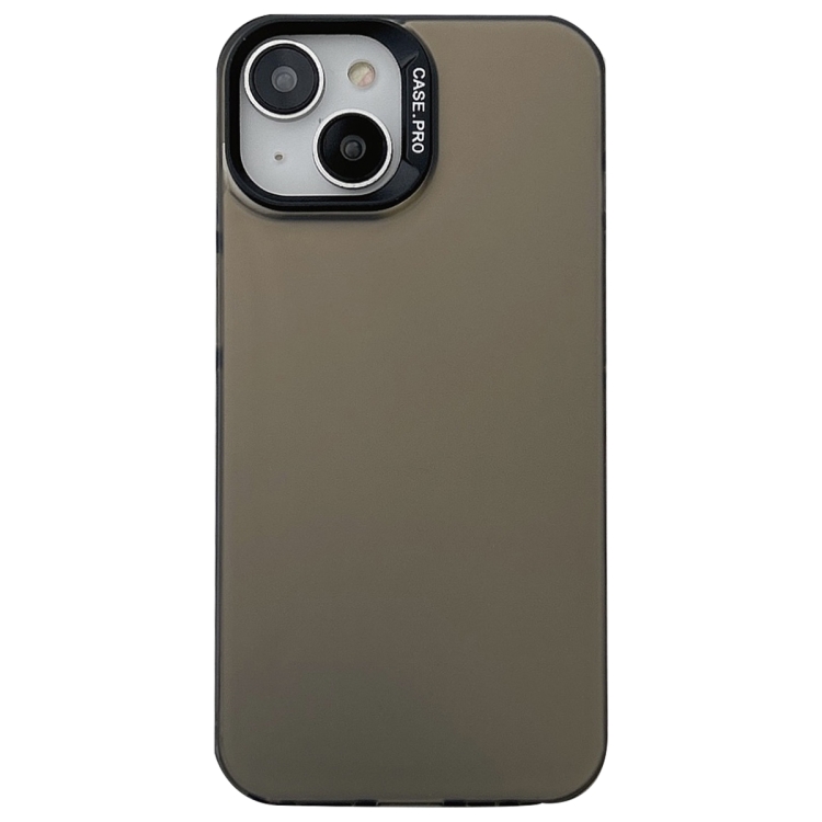 

For iPhone 13 Semi Transparent Frosted PC Phone Case(Brown)