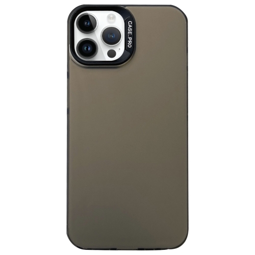 

For iPhone 13 Pro Max Semi Transparent Frosted PC Phone Case(Brown)