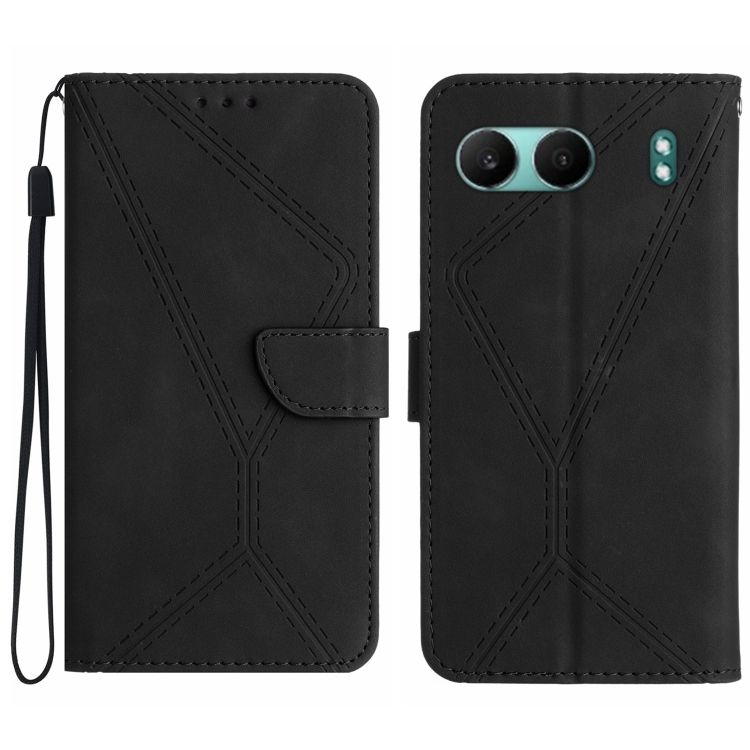 

For OnePlus Nord 4 5G Stitching Embossed Leather Phone Case(Black)