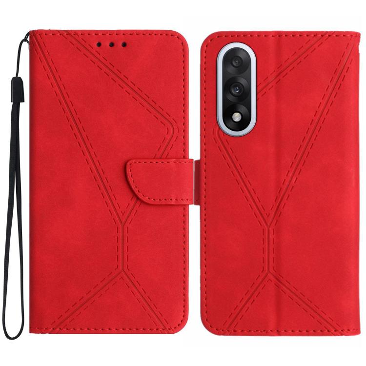 

For OnePlus Nord 5 5G / Ace 5 Ultra Stitching Embossed Leather Phone Case(Red)