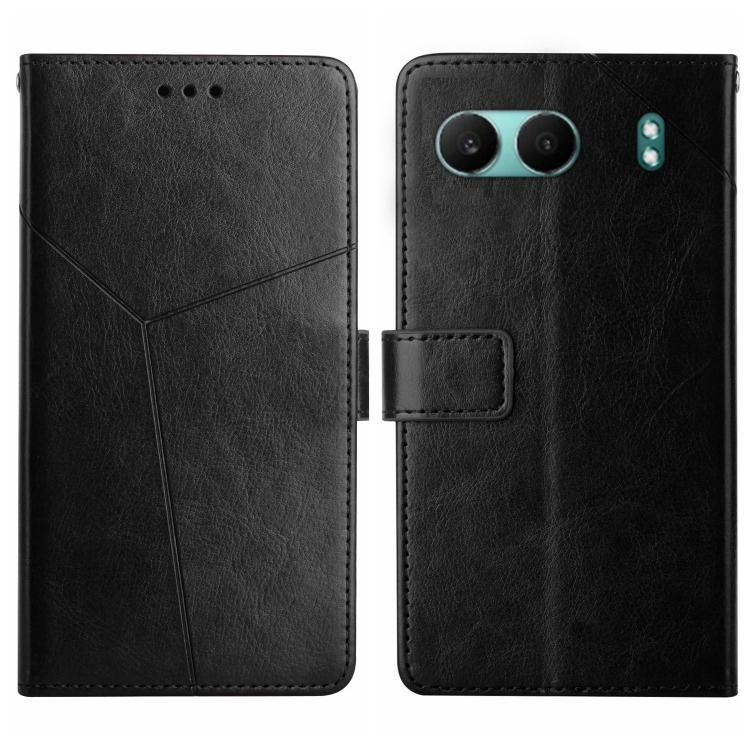 

For OnePlus Nord 4 5G Y-shaped Pattern Flip Leather Phone Case(Black)