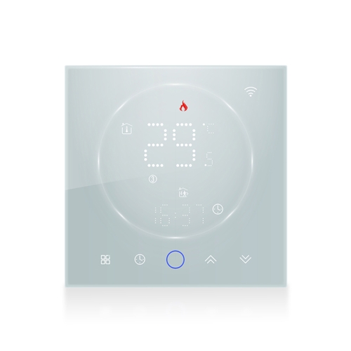 BHT-008GBL 95-240V AC 16A Smart Home Calefacción eléctrica Termostato LED sin WiFi (Blanco)