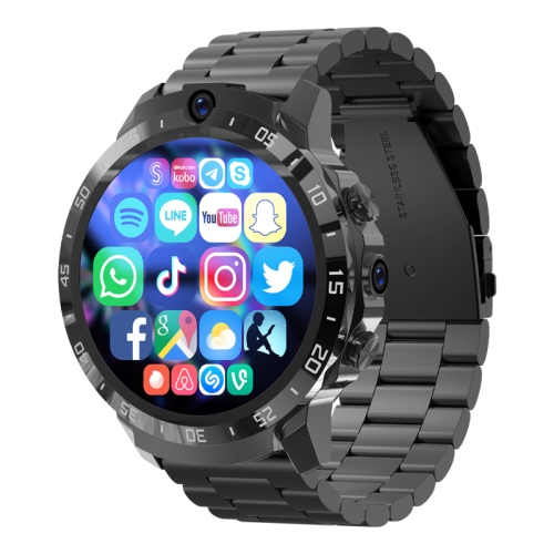 

MT27 4G+64G 1.6 inch IP67 Waterproof 4G Android 8.1 Smart Watch Support Heart Rate / GPS, Type:Steel Band