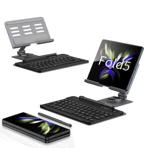 For Samsung Galaxy Z Fold5 GKK Folding Holder + Keyboard + Pen + Mouse Set(Grey) универсальный пульт ду clickpdu air mouse g30s
