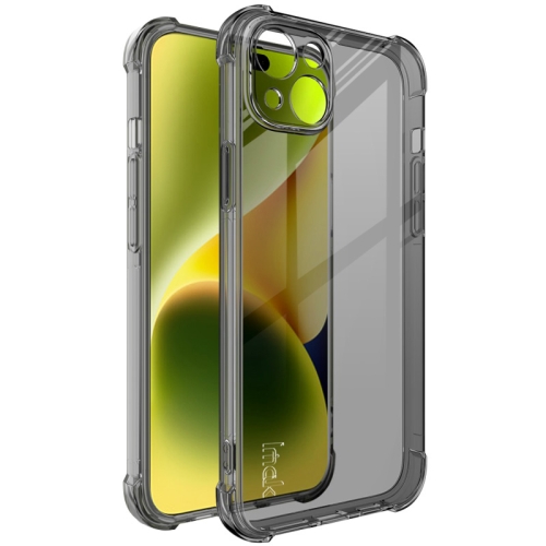

For iPhone 15 imak Shockproof Airbag TPU Phone Case(Transparent Black)