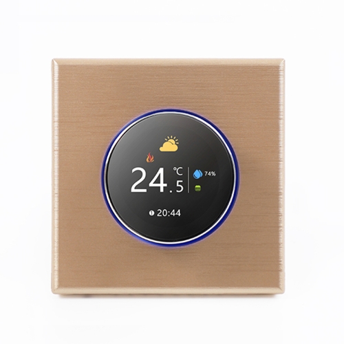 

BHT-7000-GALW 95-240V AC 3A Smart Knob Water Heating Thermostat with Internal Sensor & WiFi Connection(Gold)
