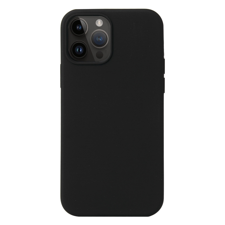 

For iPhone 15 Pro Max Liquid Silicone Phone Case(Black)