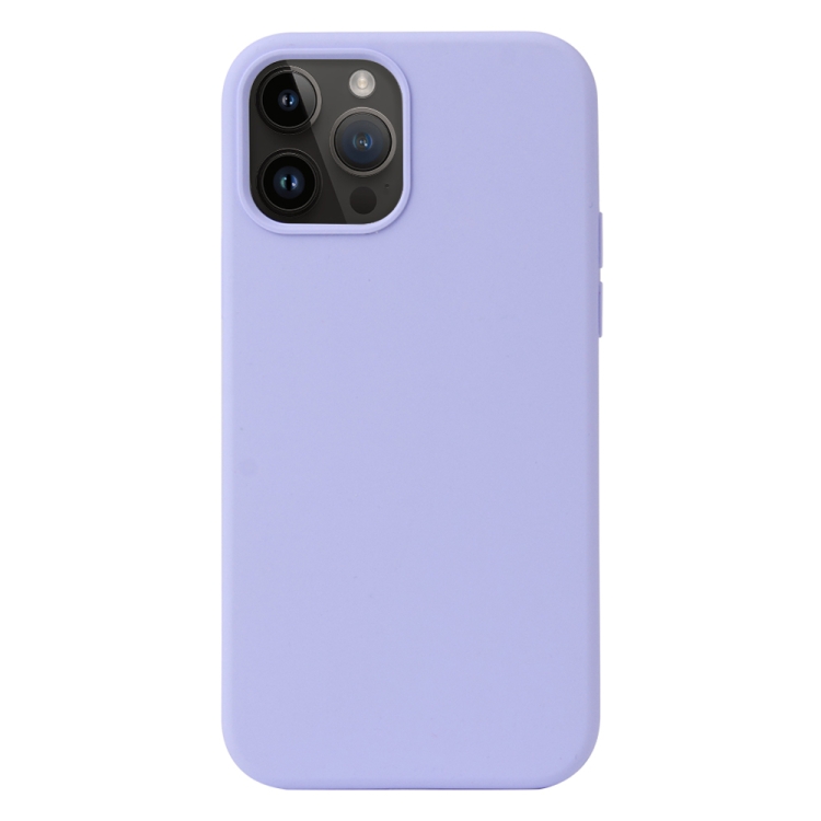 

For iPhone 15 Pro Liquid Silicone Phone Case(Purple)
