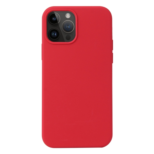 For iPhone 15 Pro Liquid Silicone Phone Case(Carmine Red) walkie talkie headset for motorola xir p8268 d shape soft ear hook earpiece