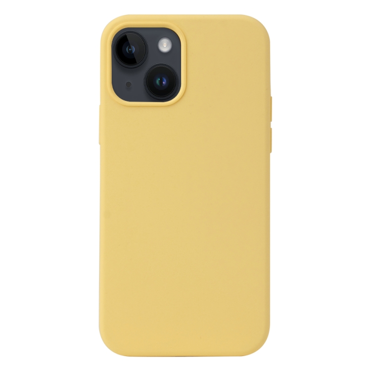 

For iPhone 15 Plus Liquid Silicone Phone Case(Yellow)