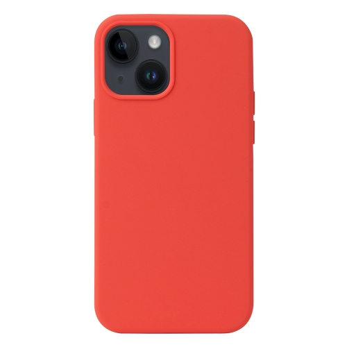 

For iPhone 15 Plus Liquid Silicone Phone Case(Coral Red)