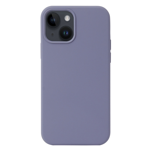 

For iPhone 15 Plus Liquid Silicone Phone Case(Lavender Grey)