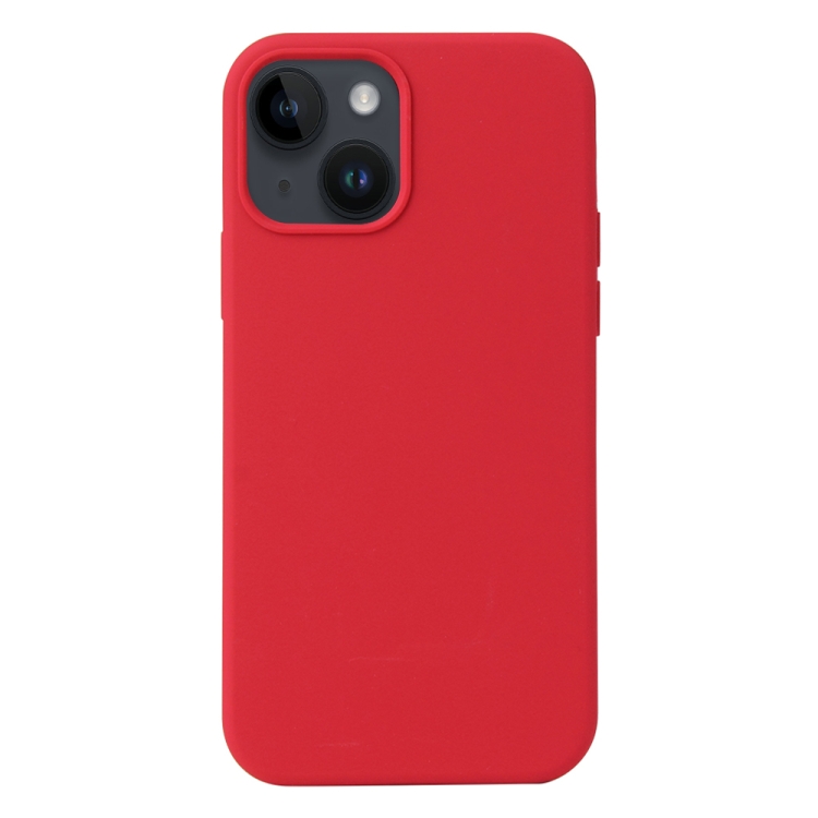 

For iPhone 15 Plus Liquid Silicone Phone Case(Carmine Red)