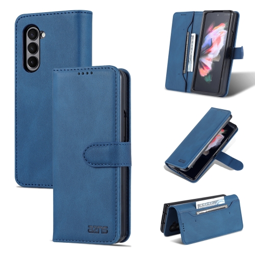 

For Samsung Galaxy Z Fold5 AZNS Dream II Skin Feel PU+TPU Horizontal Flip PU Phone Case(Blue)