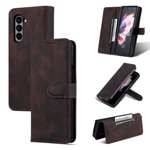 

For Samsung Galaxy Z Fold6 5G AZNS Dream II Skin Feel PU+TPU Horizontal Flip PU Phone Case(Coffee)