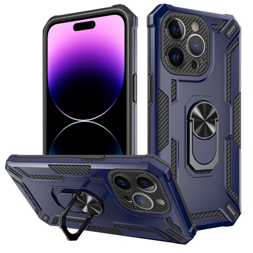 

For iPhone 15 Pro Warship Armor 2 in 1 Shockproof Phone Case(Royal Blue)