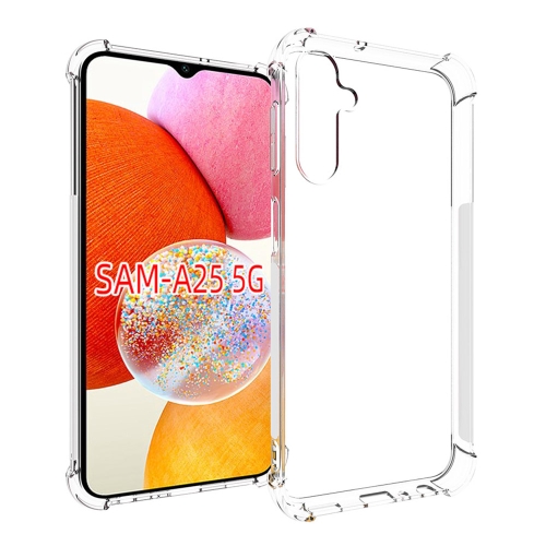 

For Samsung Galaxy A25 5G Shockproof Non-slip Thickening TPU Phone Case(Transparent)