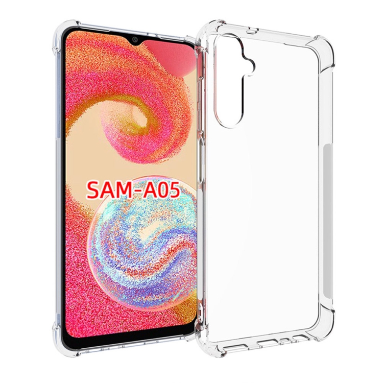 

For Samsung Galaxy A05 Shockproof Non-slip Thickening TPU Phone Case(Transparent)