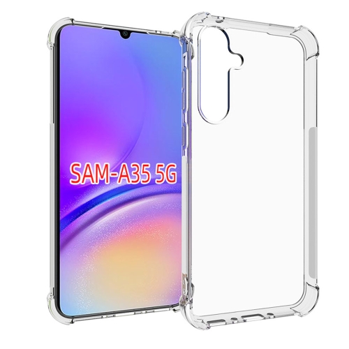 

For Samsung Galaxy A35 5G Shockproof Non-slip Thickening TPU Phone Case(Transparent)
