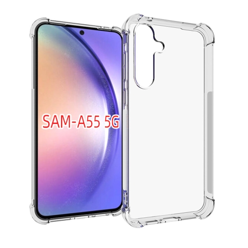 

For Samsung Galaxy A55 5G Shockproof Non-slip Thickening TPU Phone Case(Transparent)