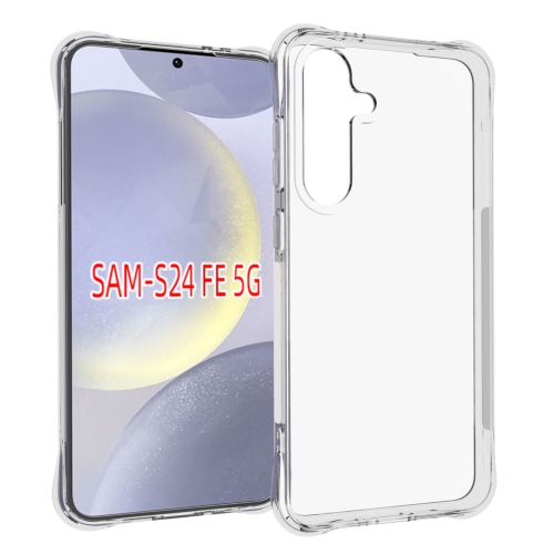 

For Samsung Galaxy S24 FE 5G Shockproof Non-slip Thickening TPU Phone Case(Transparent)