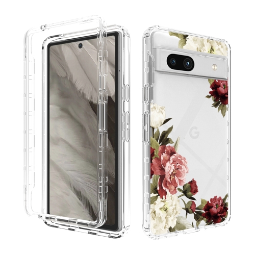 

For Google Pixel 7a Transparent Painted Phone Case(Rose)