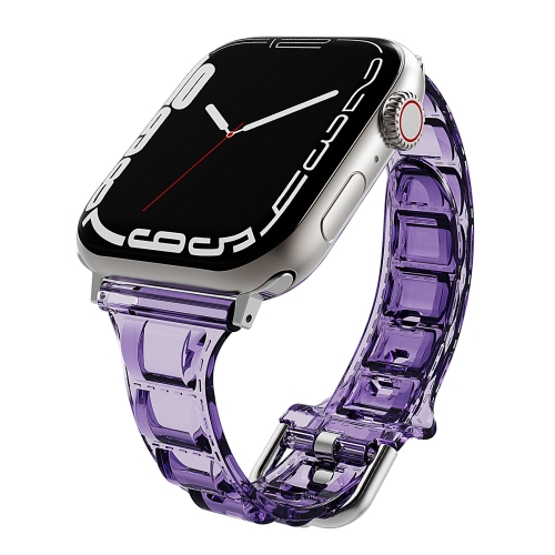 

For Apple Watch 8 45mm Cube Airbag Clear TPU Watch Band(Pink)