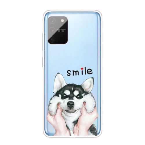 For Samsung Galaxy A91 / S10 Lite Coloured Drawing Pattern Highly Transparent TPU Protective Case(Pinch Dog)