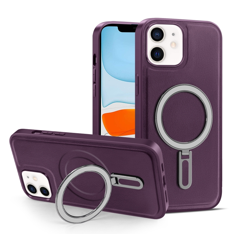 

For iPhone 11 MagSafe Magnetic Holder Phone Case(Purple)