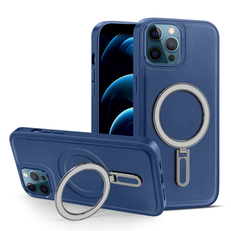 

For iPhone 12 Pro Max MagSafe Magnetic Holder Phone Case(Royal Blue)