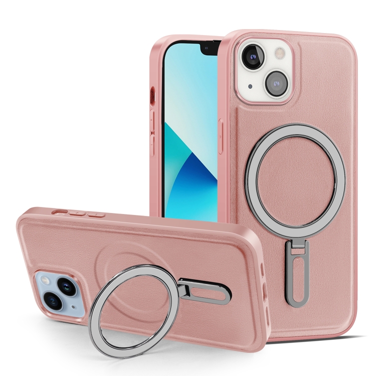 

For iPhone 13 MagSafe Magnetic Holder Phone Case(Pink)