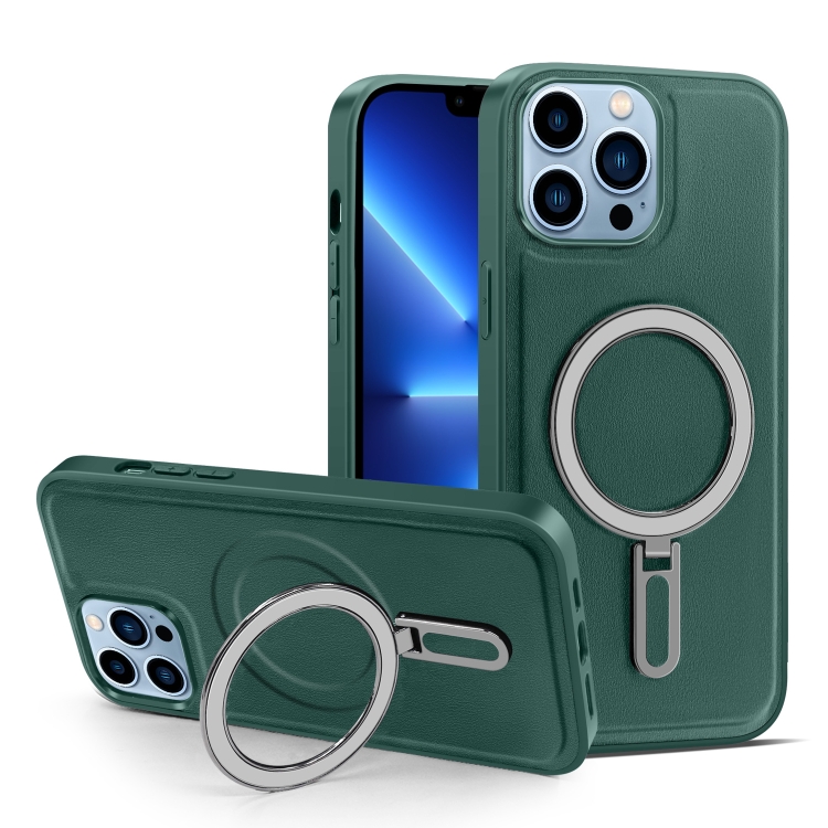 

For iPhone 13 Pro MagSafe Magnetic Holder Phone Case(Green)