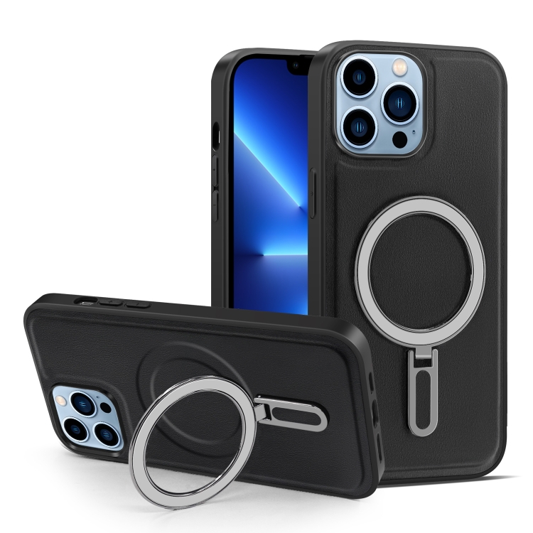 

For iPhone 13 Pro MagSafe Magnetic Holder Phone Case(Black)