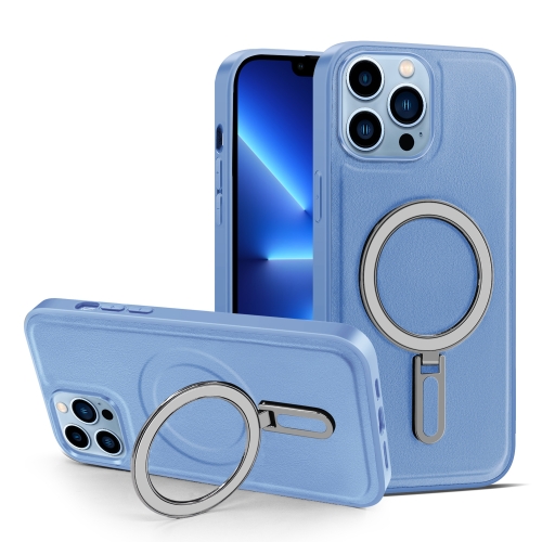 For iPhone 13 Pro Max MagSafe Magnetic Holder Phone Case(Sierra Blue)