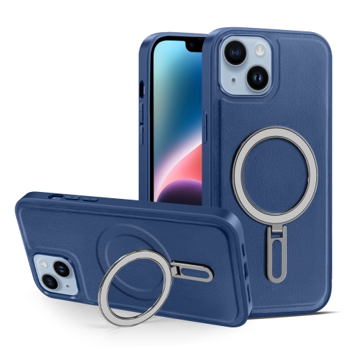 

For iPhone 14 MagSafe Magnetic Holder Phone Case(Royal Blue)