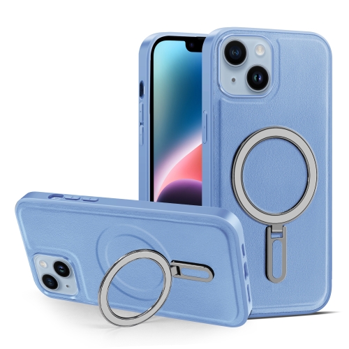 

For iPhone 14 Plus MagSafe Magnetic Holder Phone Case(Sierra Blue)