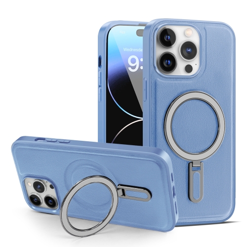 

For iPhone 14 Pro MagSafe Magnetic Holder Phone Case(Sierra Blue)