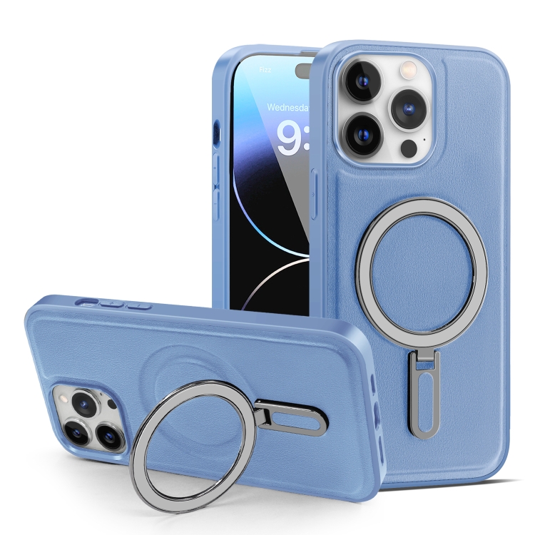 

For iPhone 14 Pro Max MagSafe Magnetic Holder Phone Case(Sierra Blue)