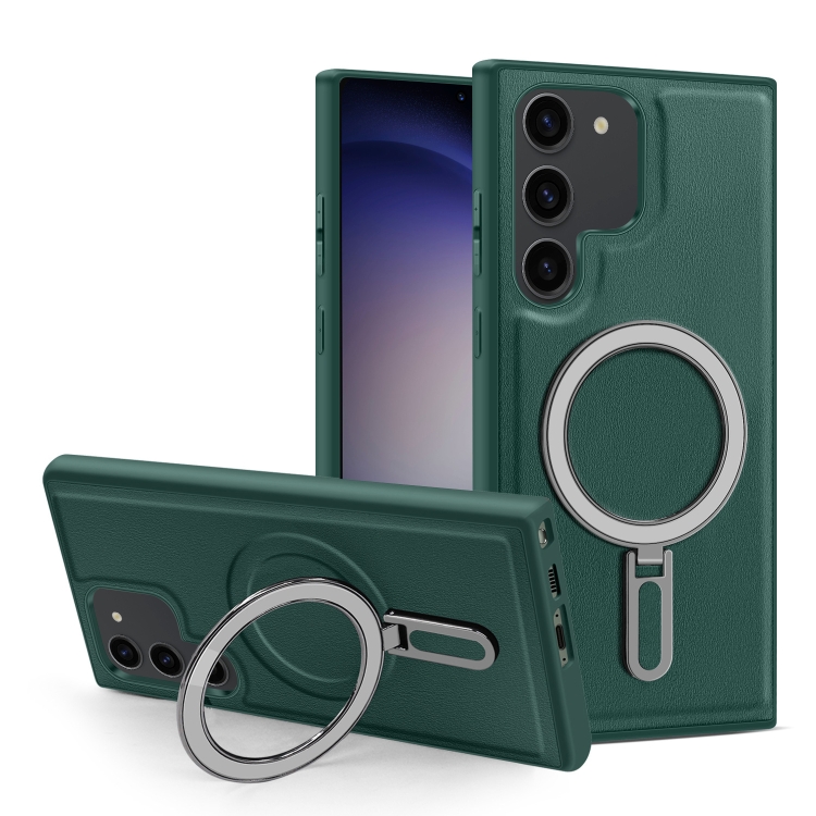 

For Samsung Galaxy S23 5G MagSafe Magnetic Holder Phone Case(Green)