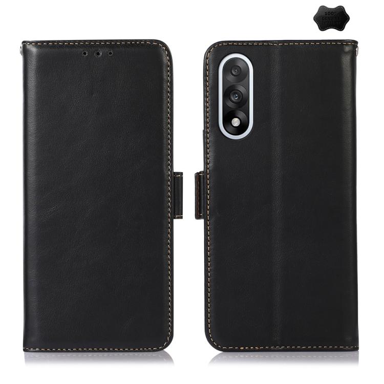 

For OnePlus Nord 5 / Ace 5 Ultra Magnetic Crazy Horse Texture Genuine Leather RFID Phone Case(Black)