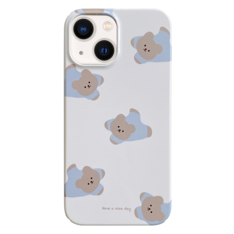 

For iPhone 14 Painted Pattern PC Phone Case(Papa Bear)