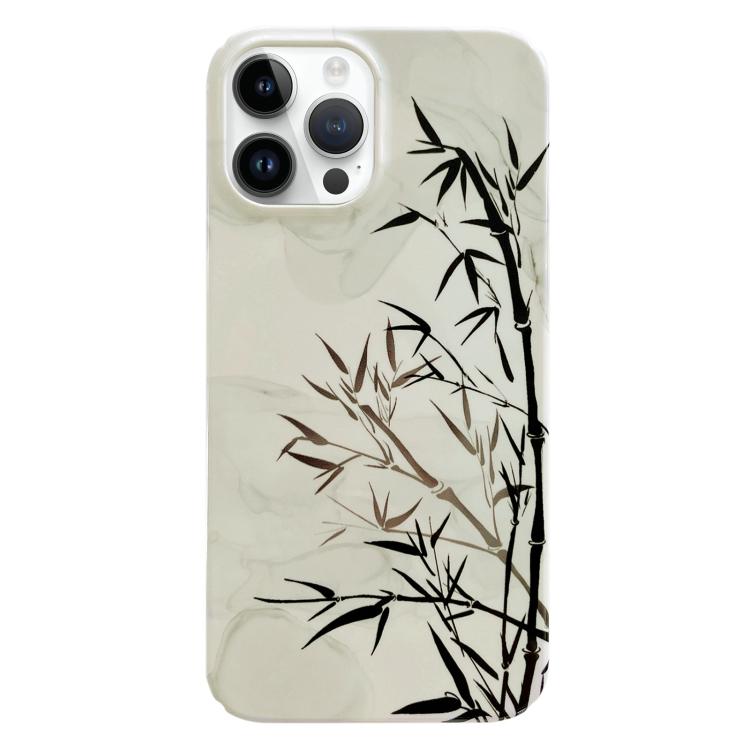

For iPhone 14 Pro Painted Pattern PC Phone Case(Ink Painting)
